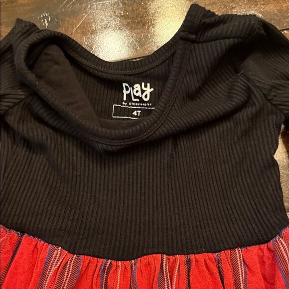 Little Sleepies Black and Red Plaid Kids Dress - Picture 2 of 4